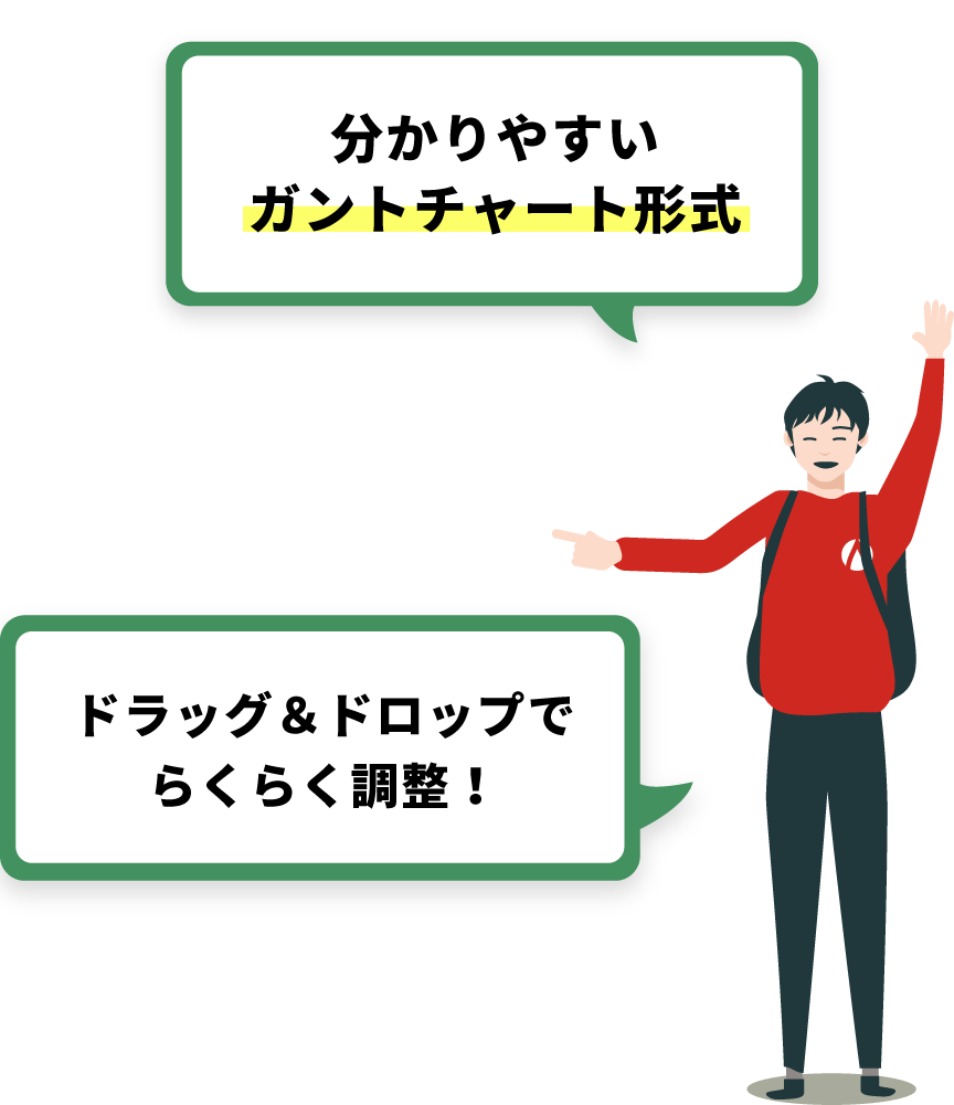 モバイル端末にも対応！｜ドラッグ&ドロップでらくらく調整！